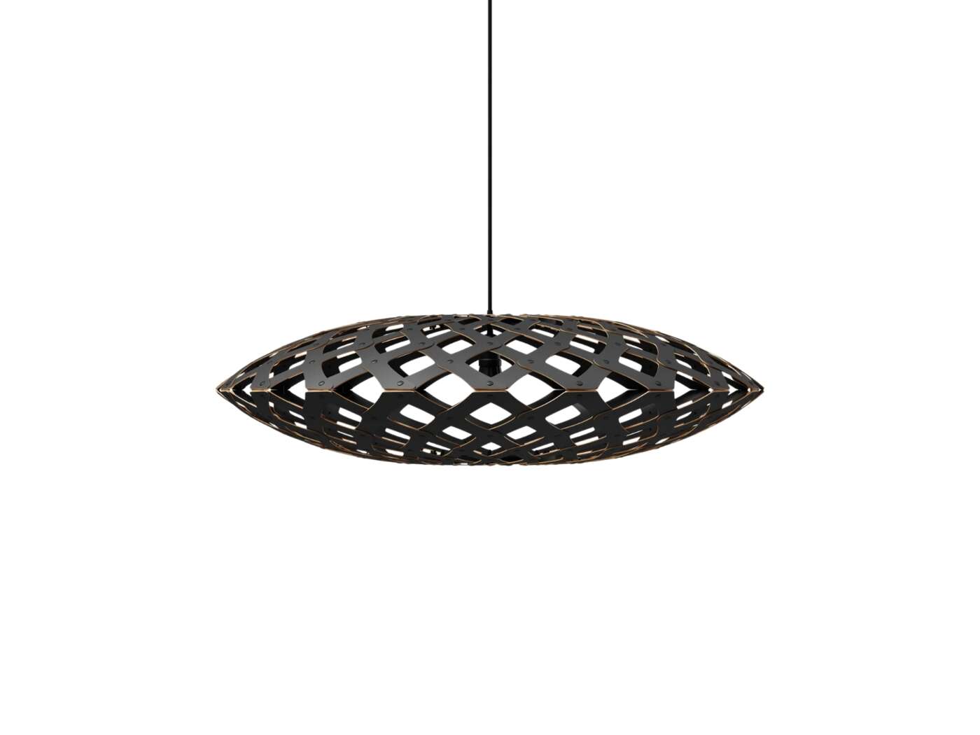 Flax Pendant suspended black david trubridge
